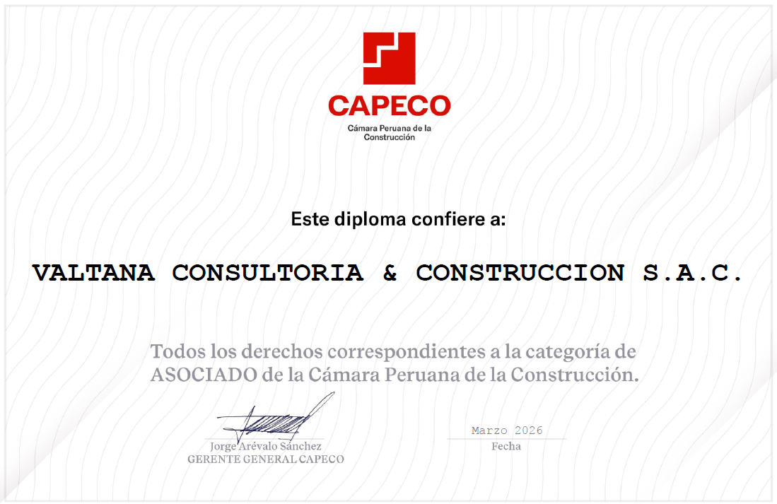 Valtana se suma a CAPECO: por qué nos asociamos al gremio de la construcción